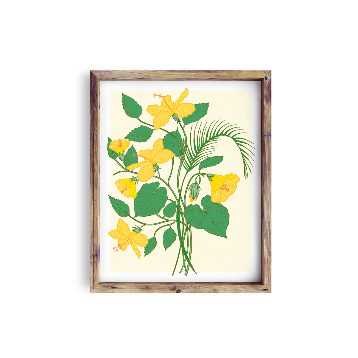 Yellow Hibiscus Bouquet • Art Print