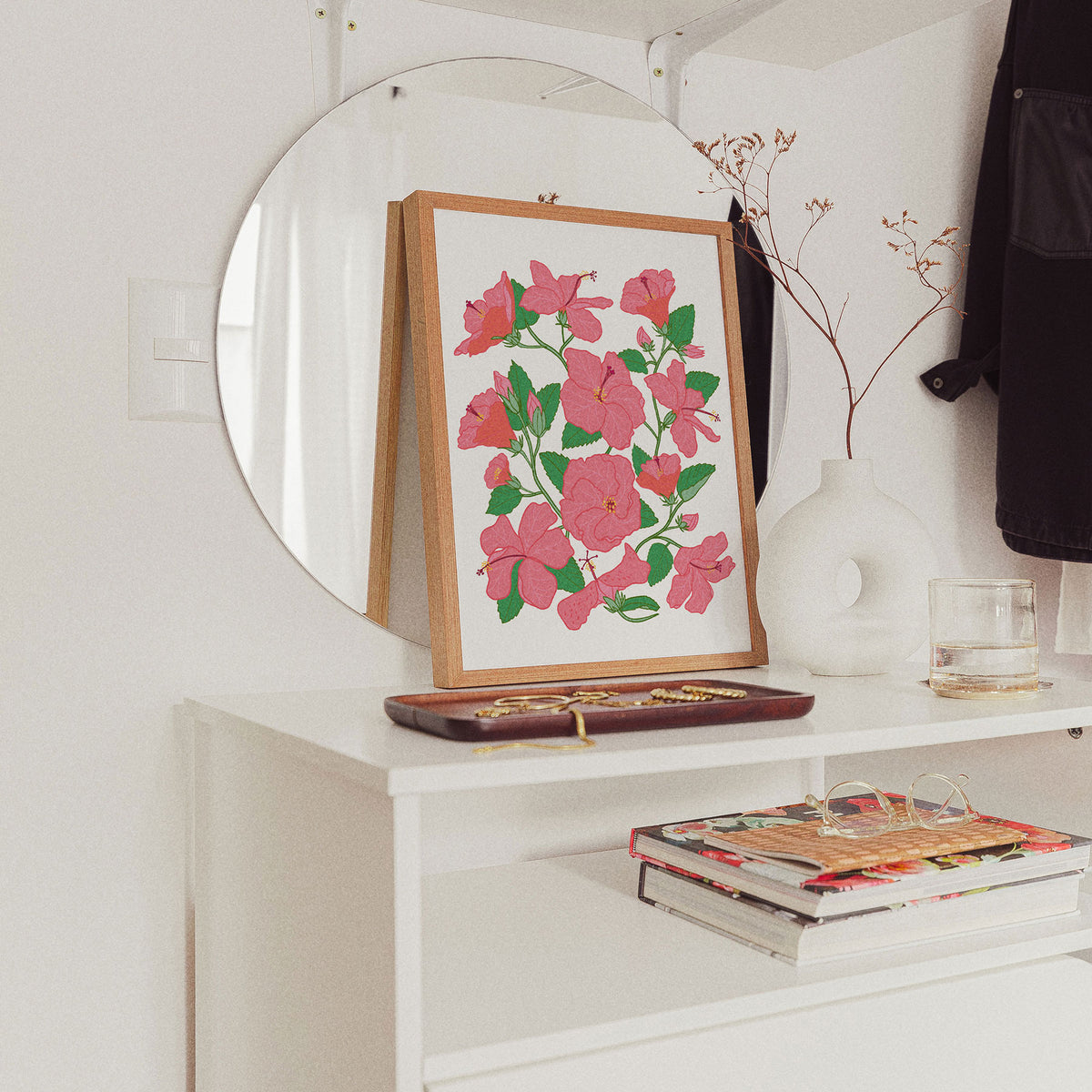 Pink Hibiscus Cluster • Art Print