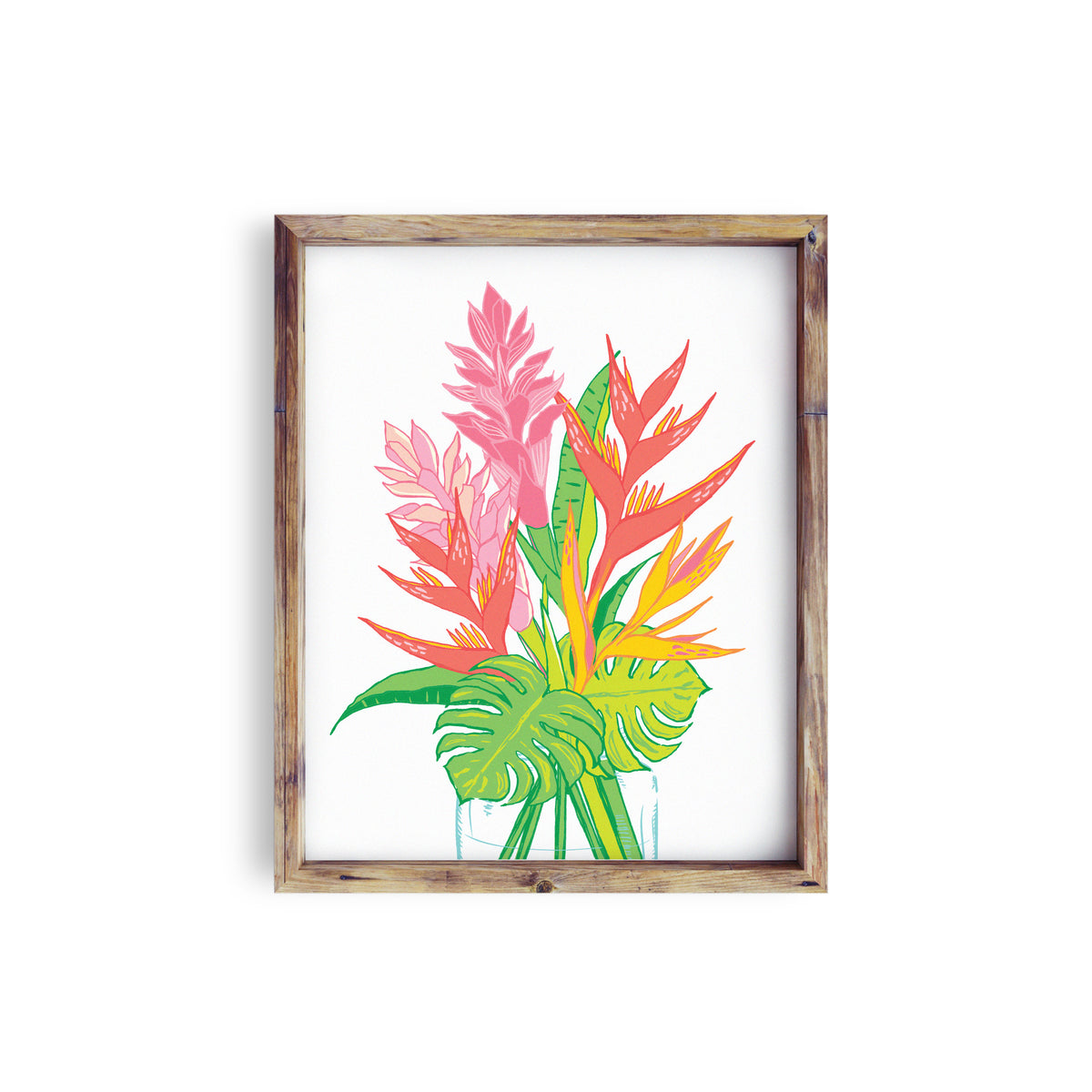 Heliconia Tropical Bouquet - Art Print