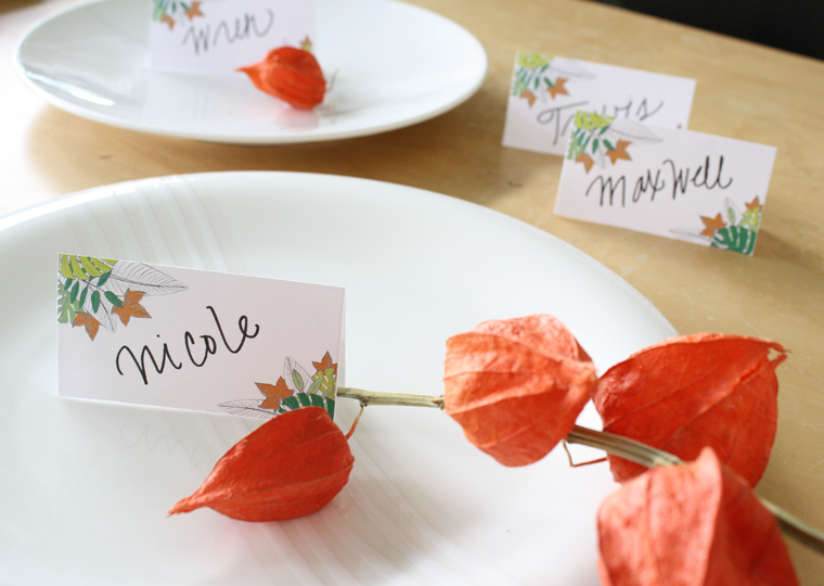 Printable Fall Place Card