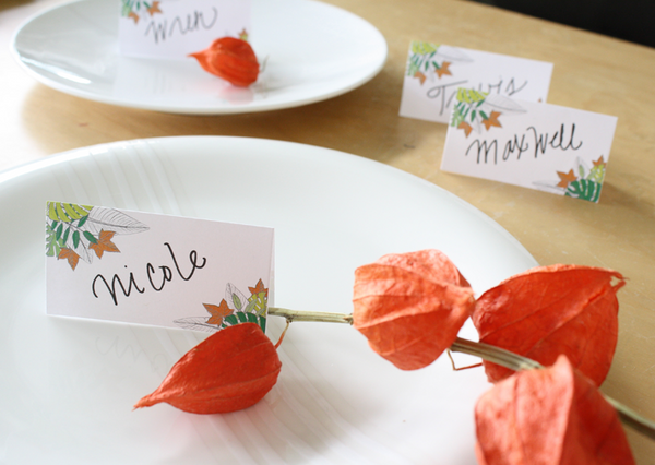 Printable Fall Place Card - Nico Made