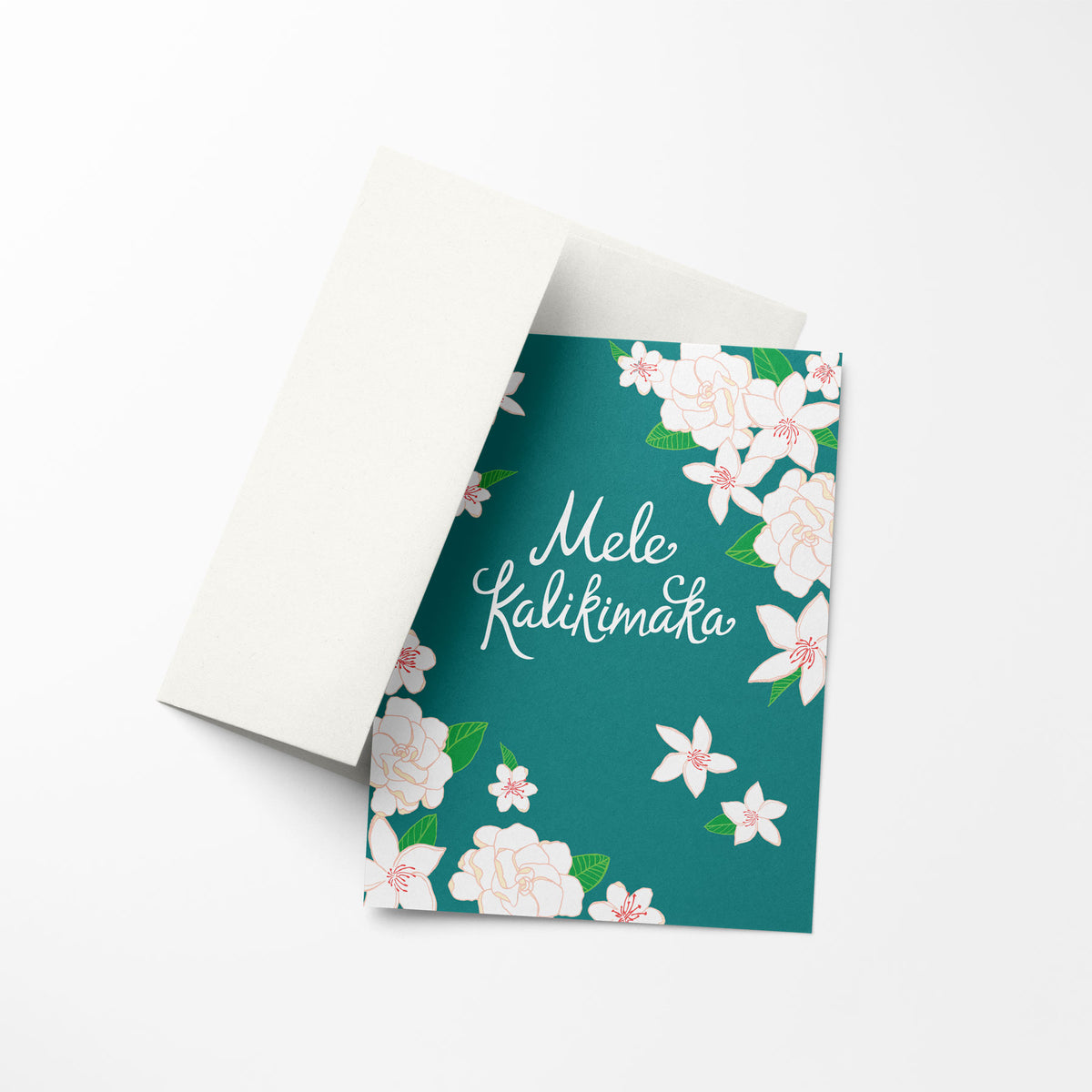 Holiday - Mele Kalikimaka White Flowers - Card Set
