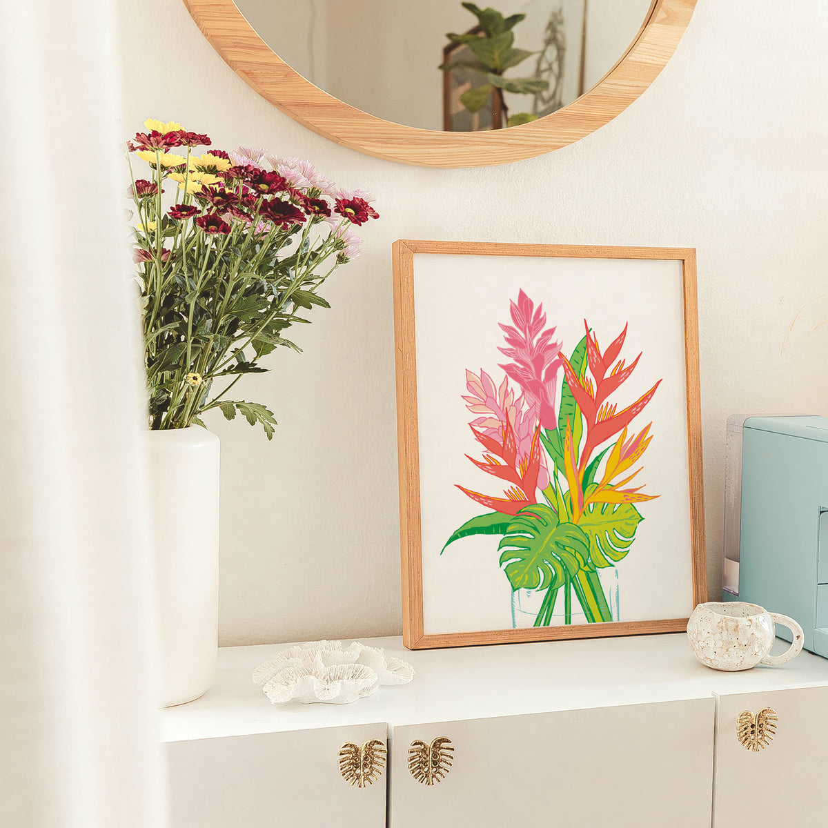 Heliconia Tropical Bouquet - Art Print (11x14)