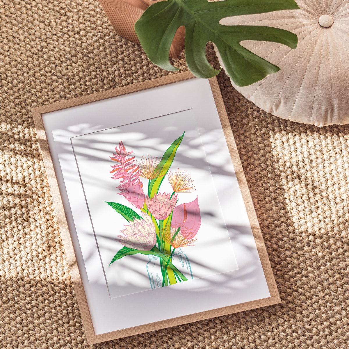 Protea Tropical Bouquet - Art Print