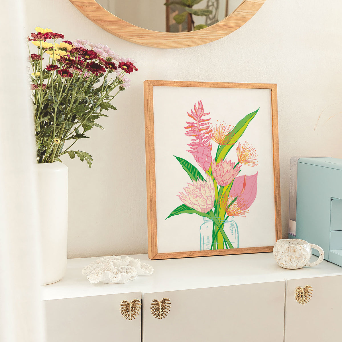 Protea Tropical Bouquet - Art Print (11x14)