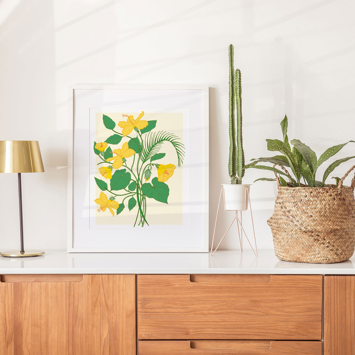 Yellow Hibiscus Bouquet - Art Print (11x14)