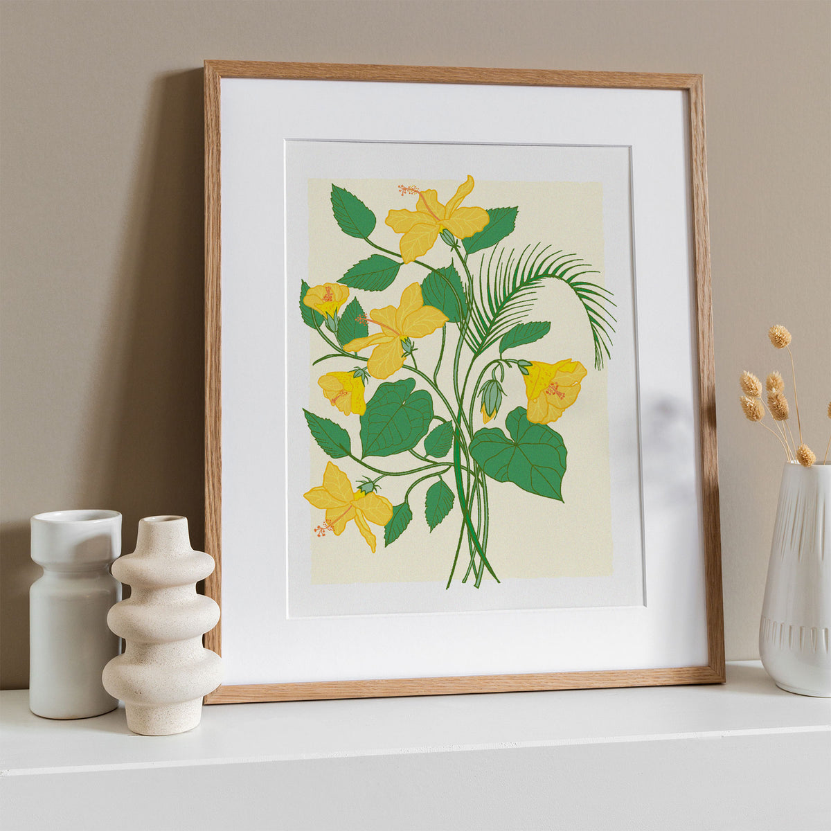 The Yellow Hibiscus Bouquet • Art Print (11x14)