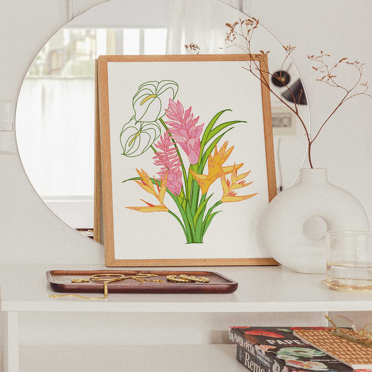 Leah Bouquet - Neutral • Art Print (11x14)