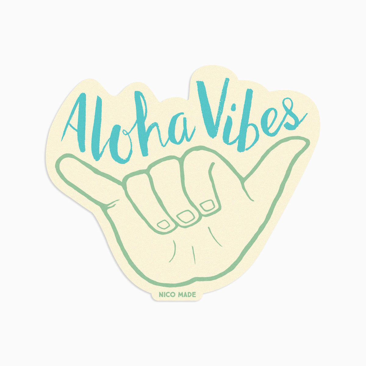 Aloha Vibes Shaka • Sticker (New Color!)