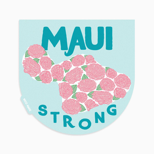 Shop for a Cause - Maui Strong Lokelani Rose • Sticker