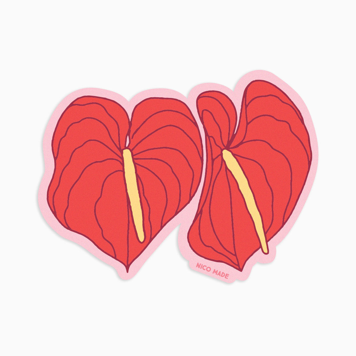 Red Anthuriums • Sticker