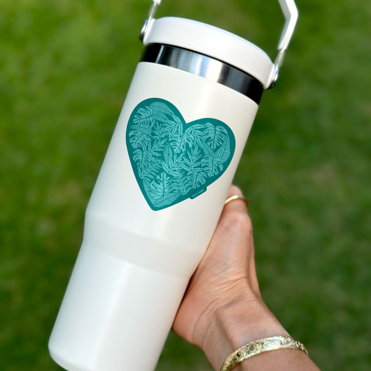 Fern Heart Blue • Sticker (New Color!)