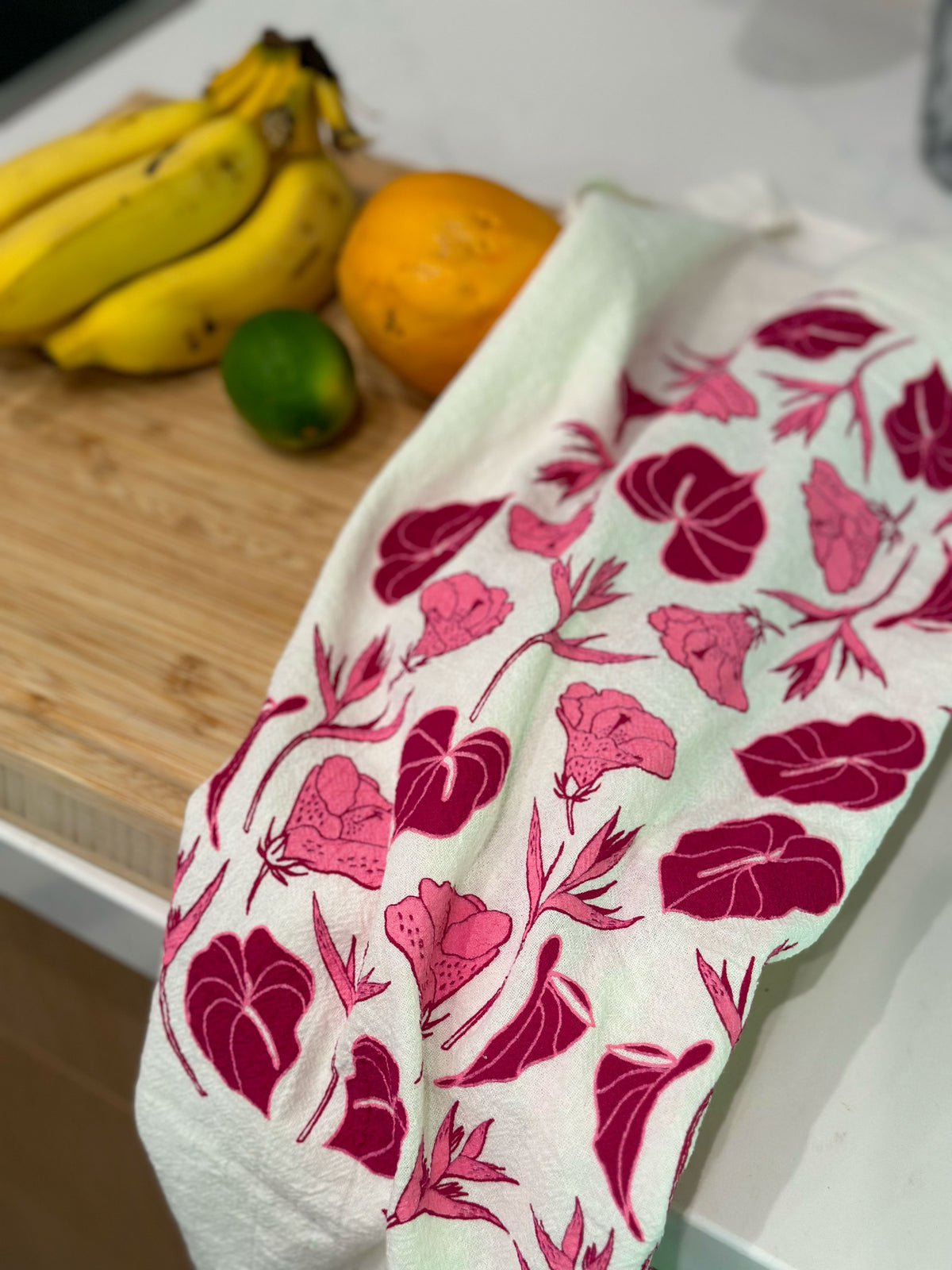 Tropic Mix Tea Towel - Berry