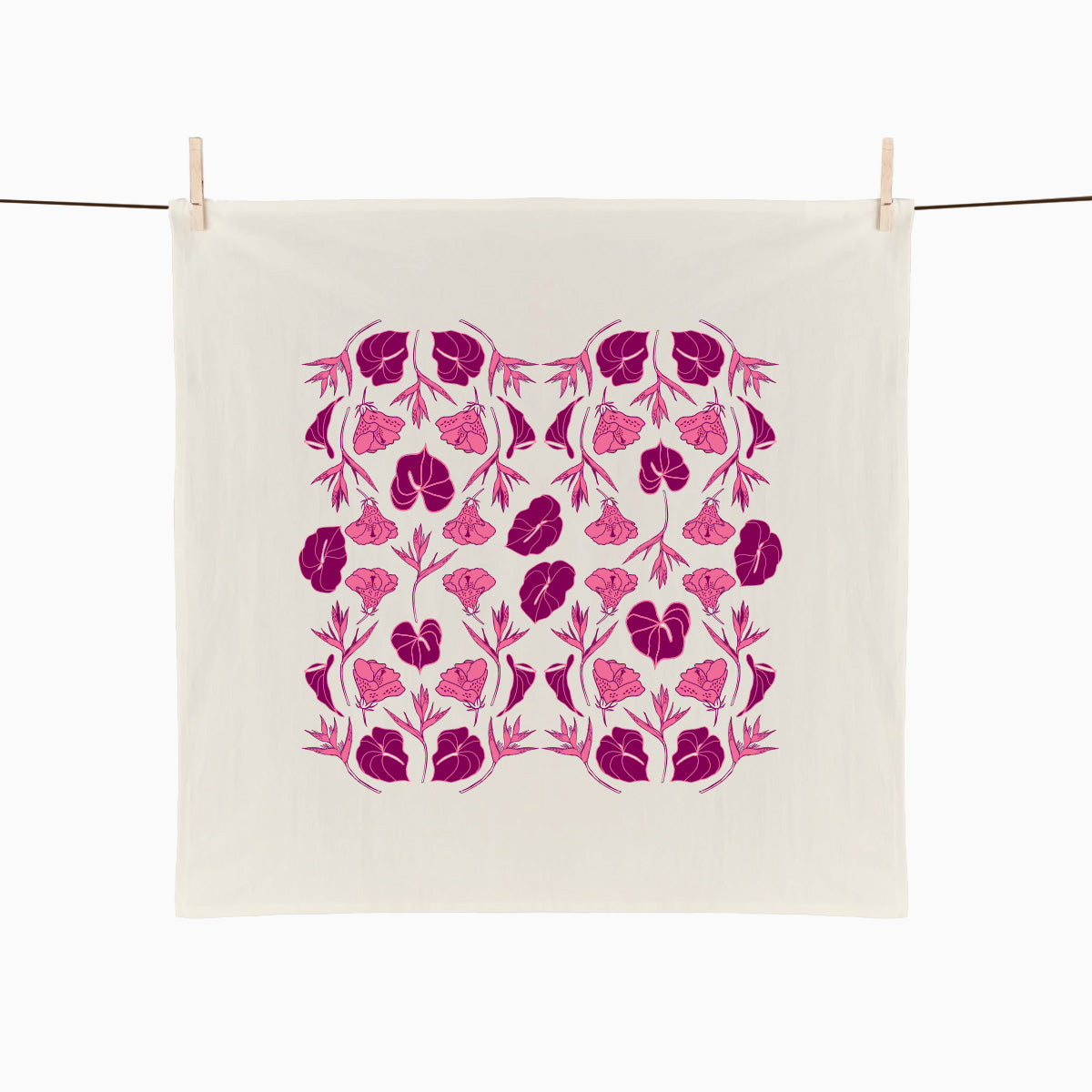 Tropic Mix Tea Towel - Berry