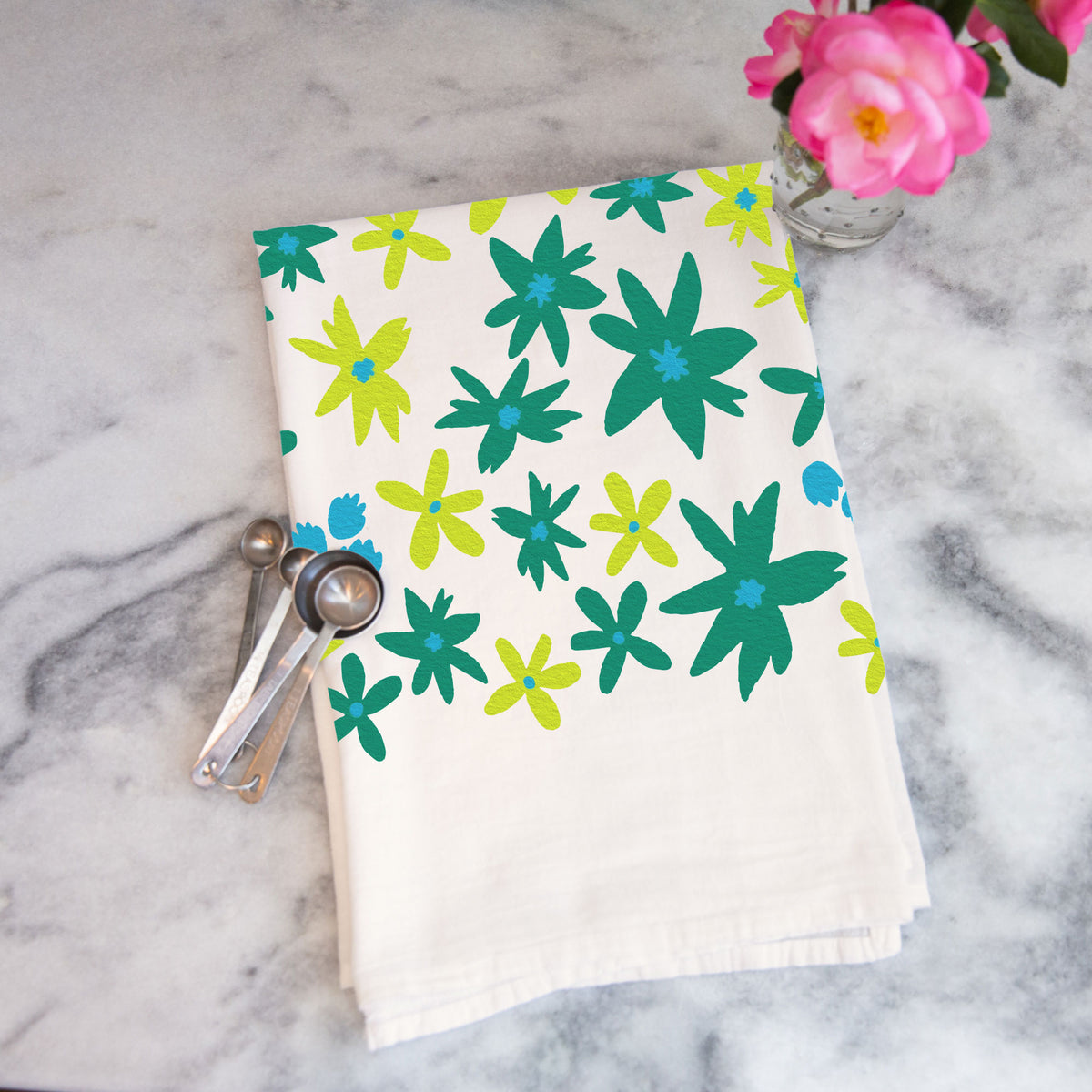 Jasmine Field Tea Towel - Vert