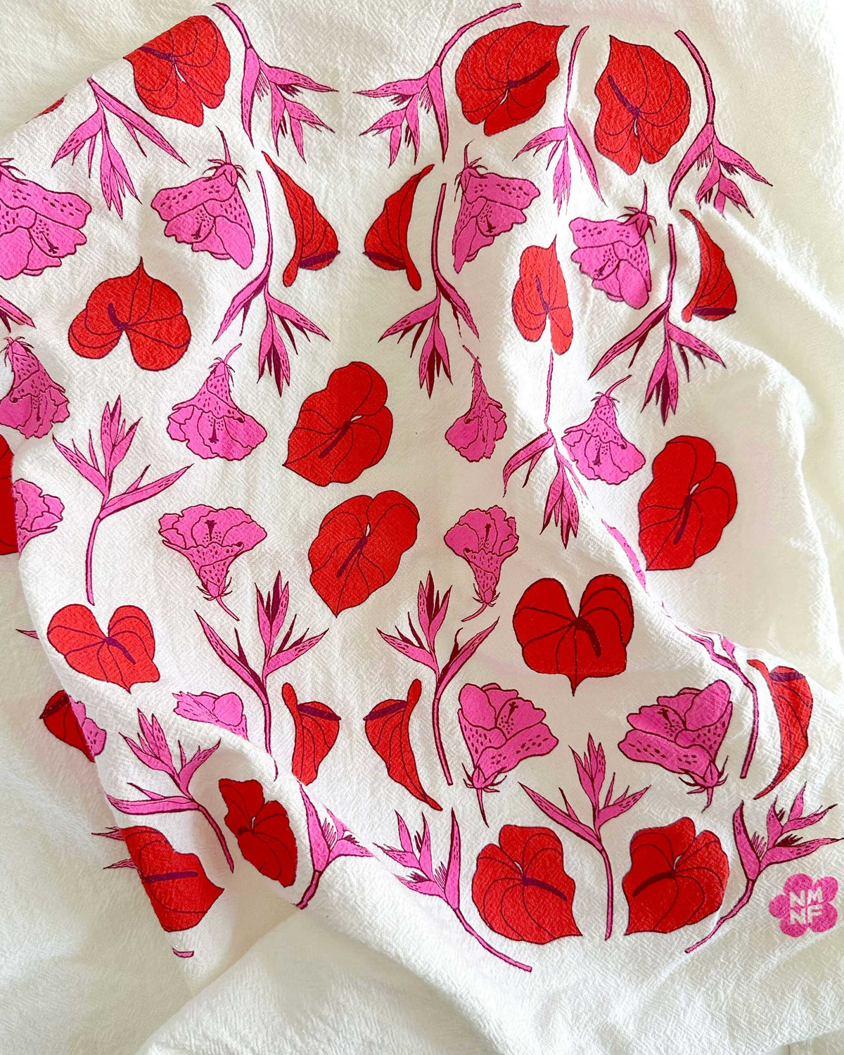 Tropic Mix Tea Towel - Red