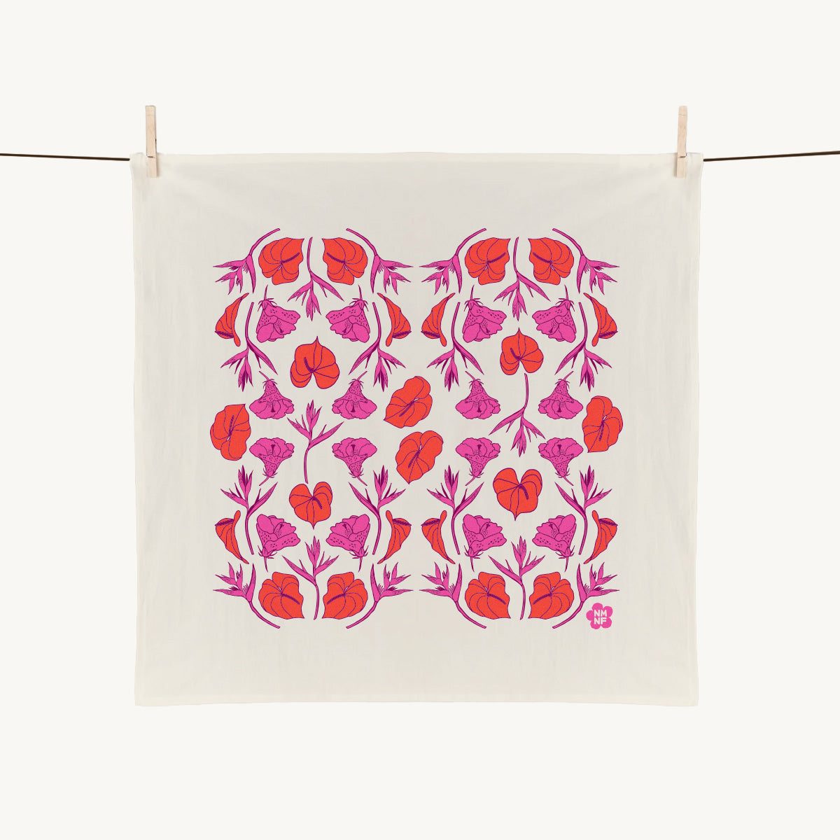 Tropic Mix Tea Towel - Red