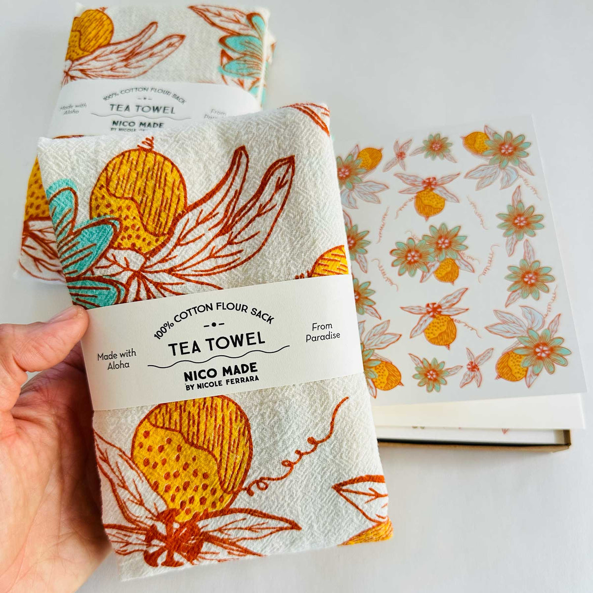 Lilikoi Tea Towel (Passion Fruit) - Sienna