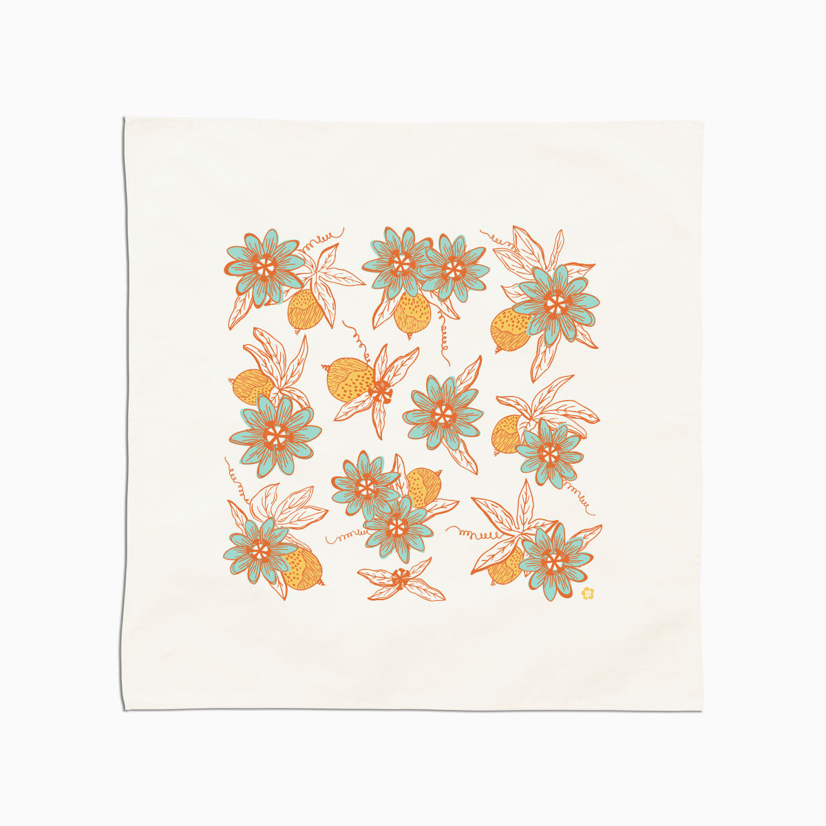 Lilikoi Tea Towel (Passion Fruit) - Sienna Yellow