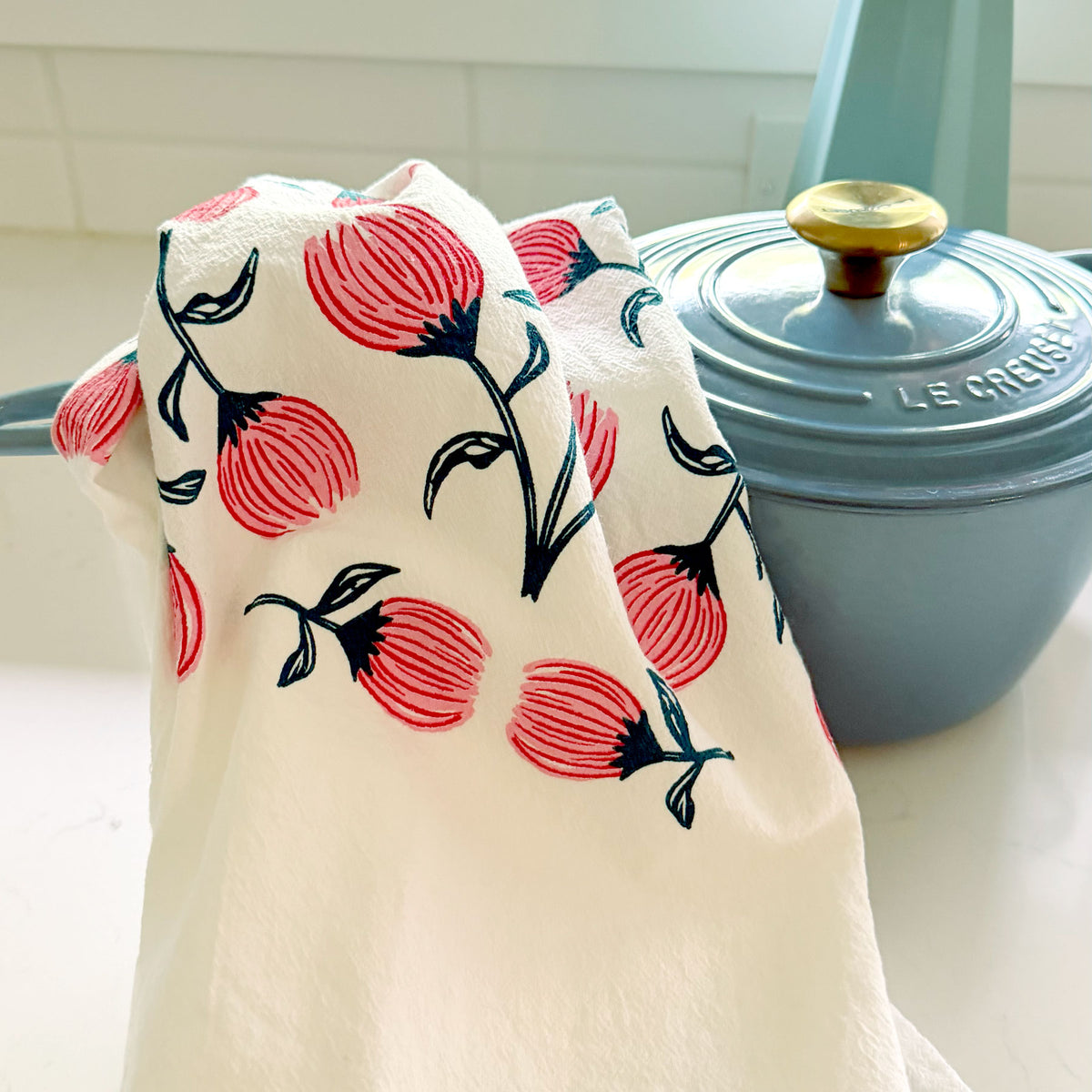 Protea Eloise Tea Towel - Red