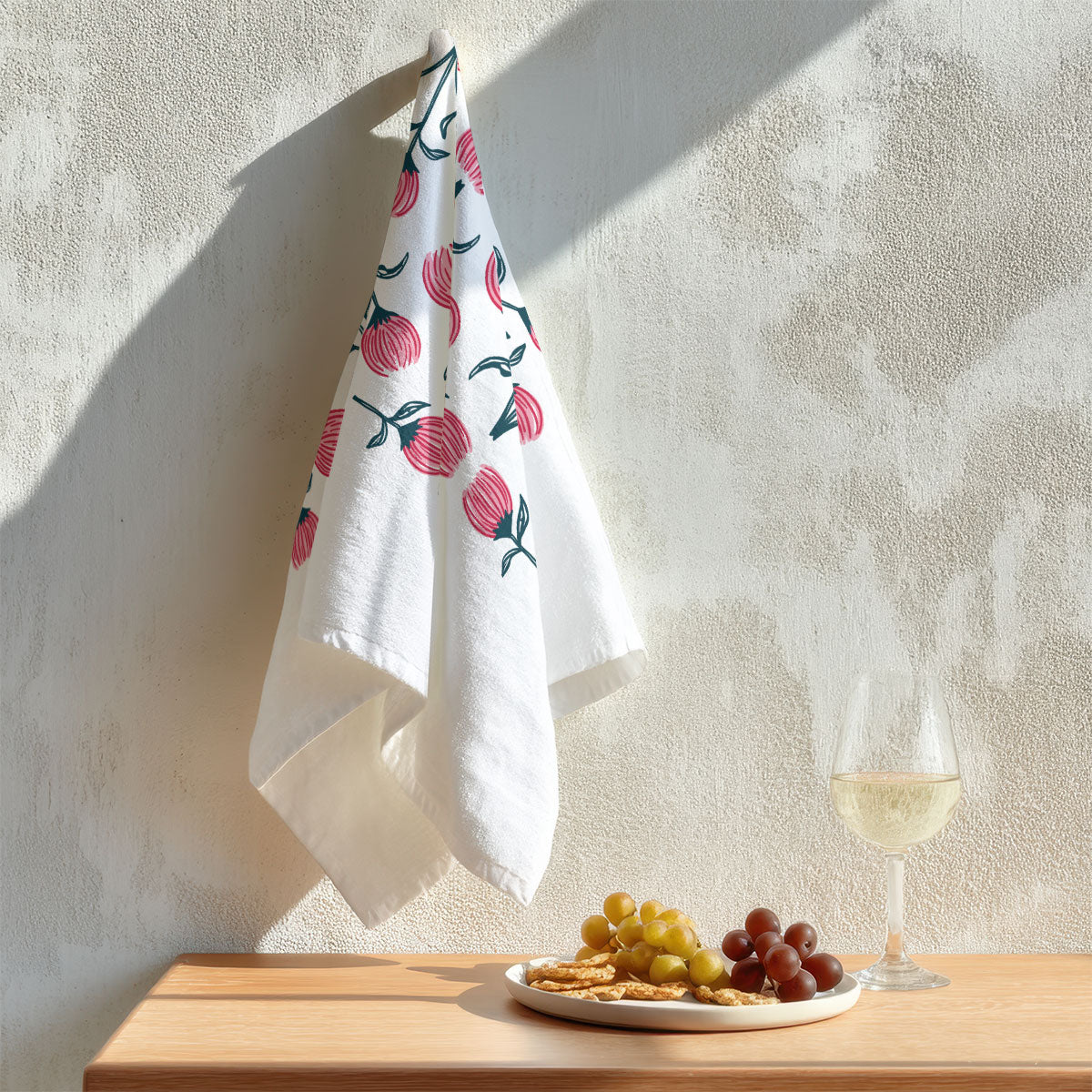 Protea Eloise Tea Towel - Red
