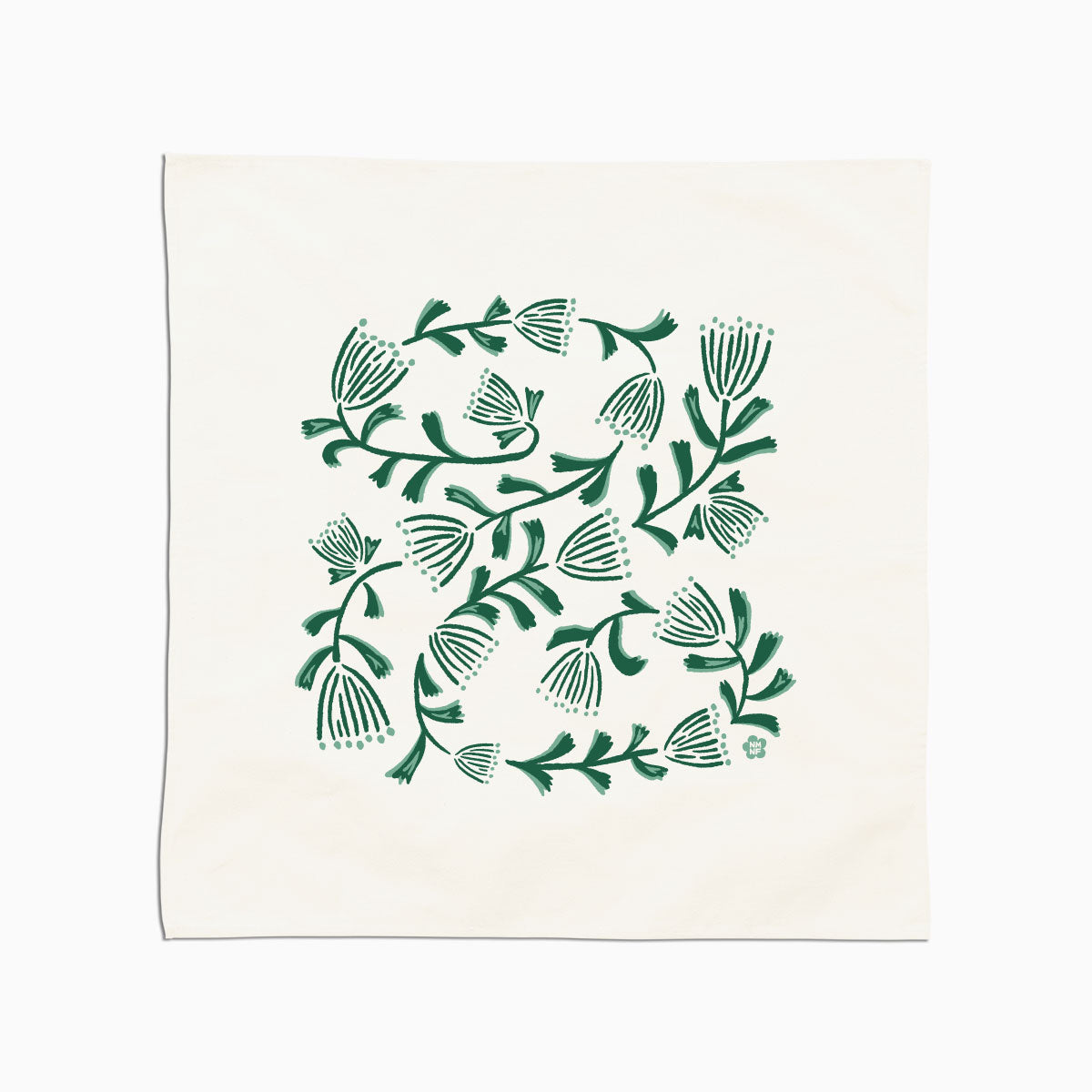 Pincushion Spin Tea Towel - Green