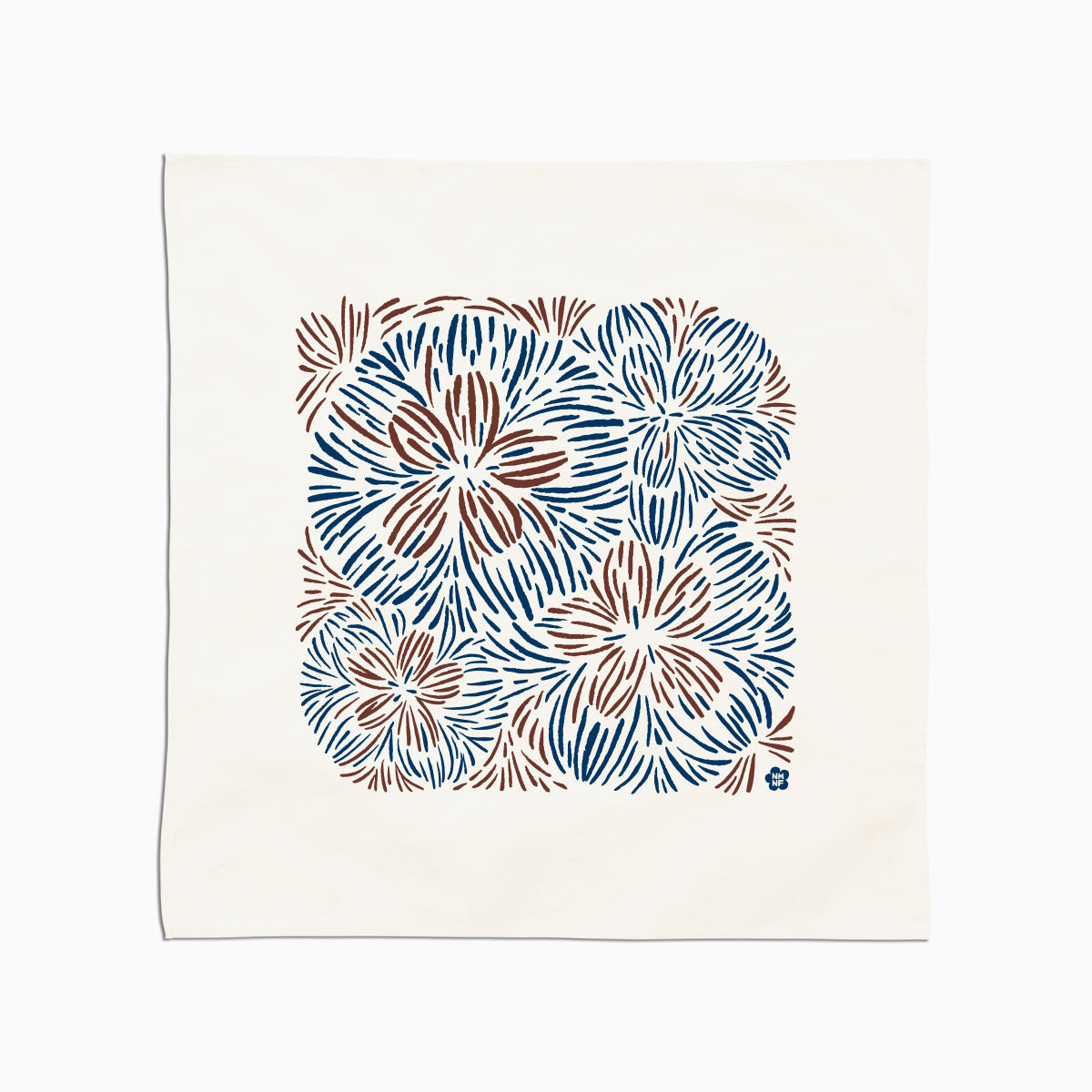 Wild Burst Tea Towel - Blue