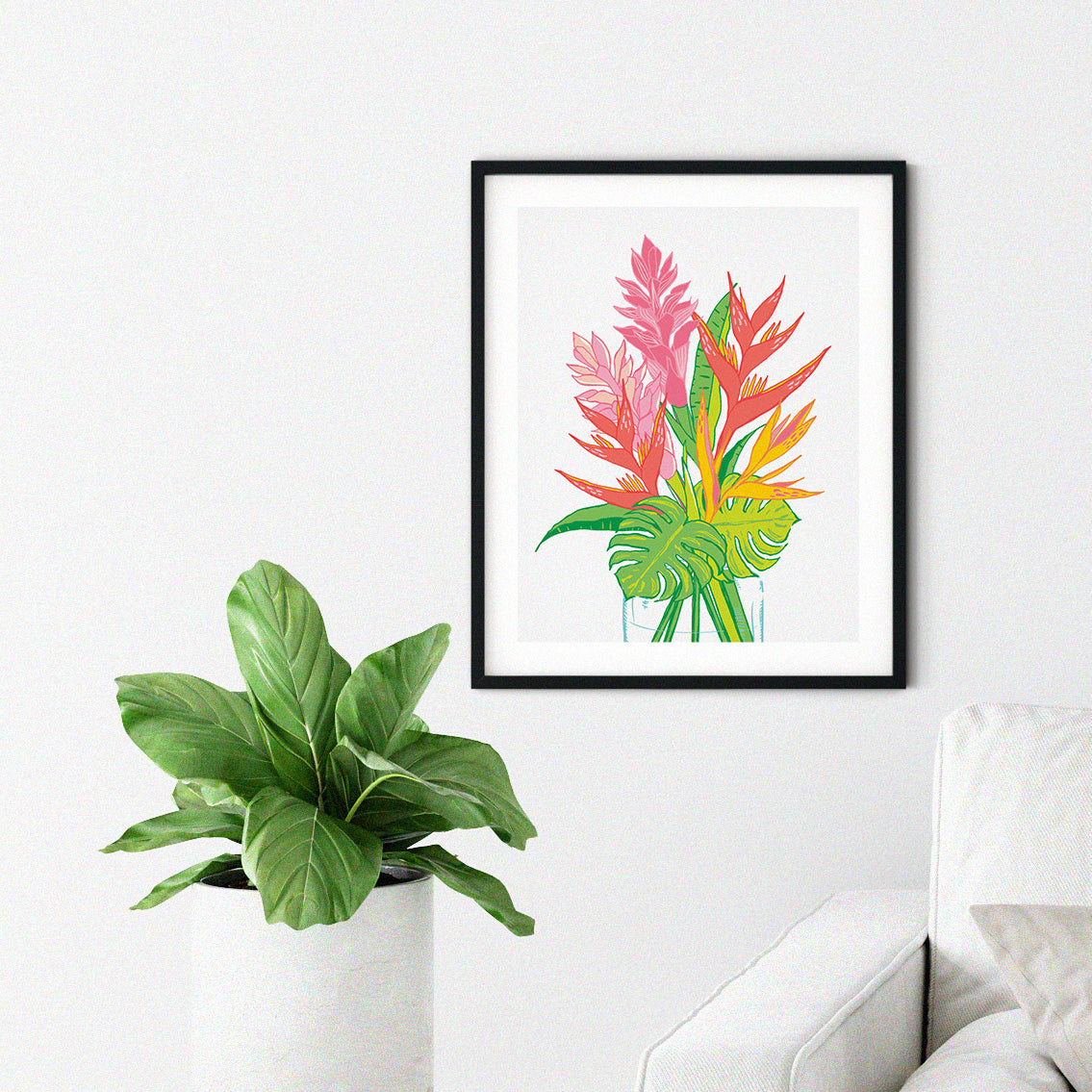 Heliconia Tropical Bouquet • Art Print (11x14)