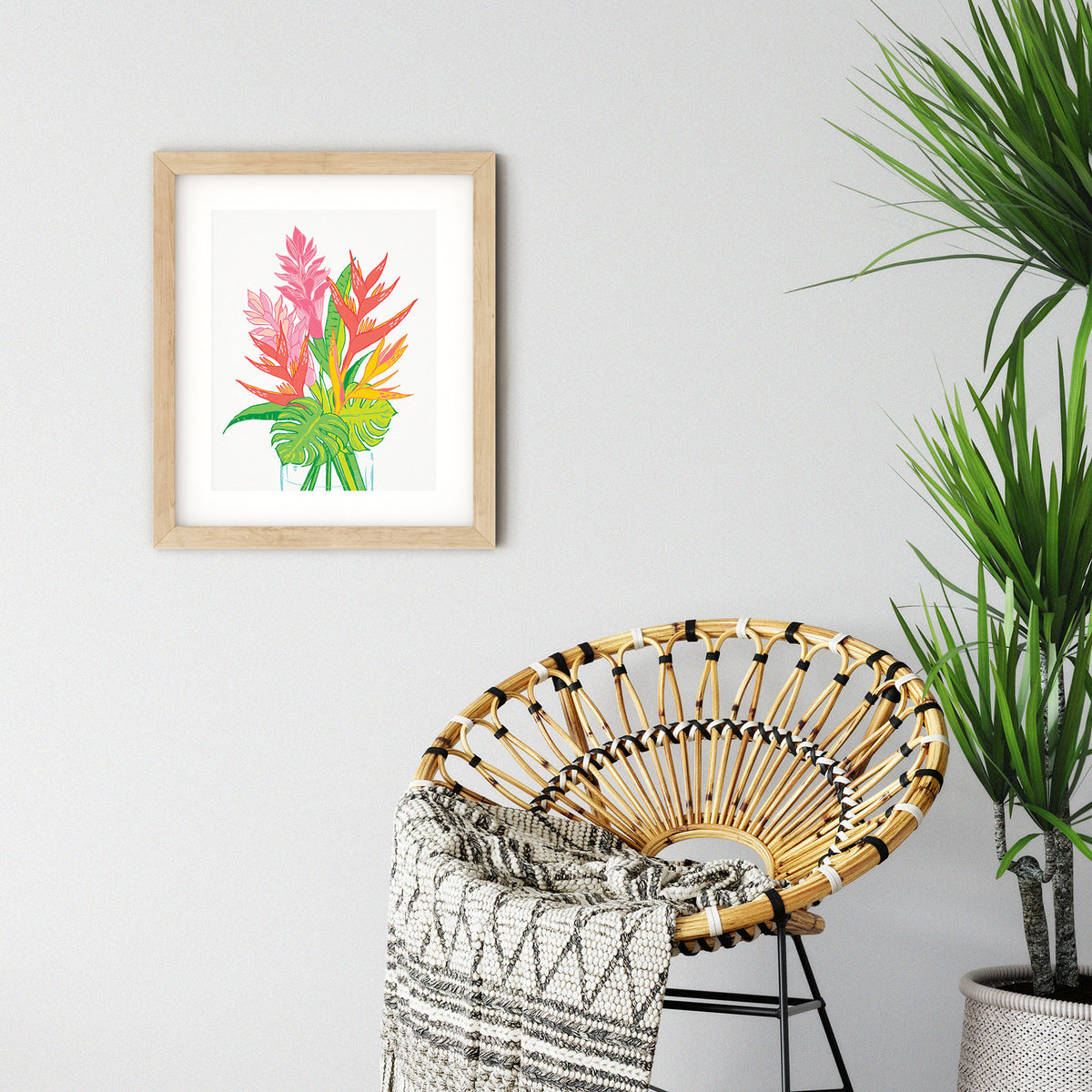 Heliconia Tropical Bouquet • Art Print