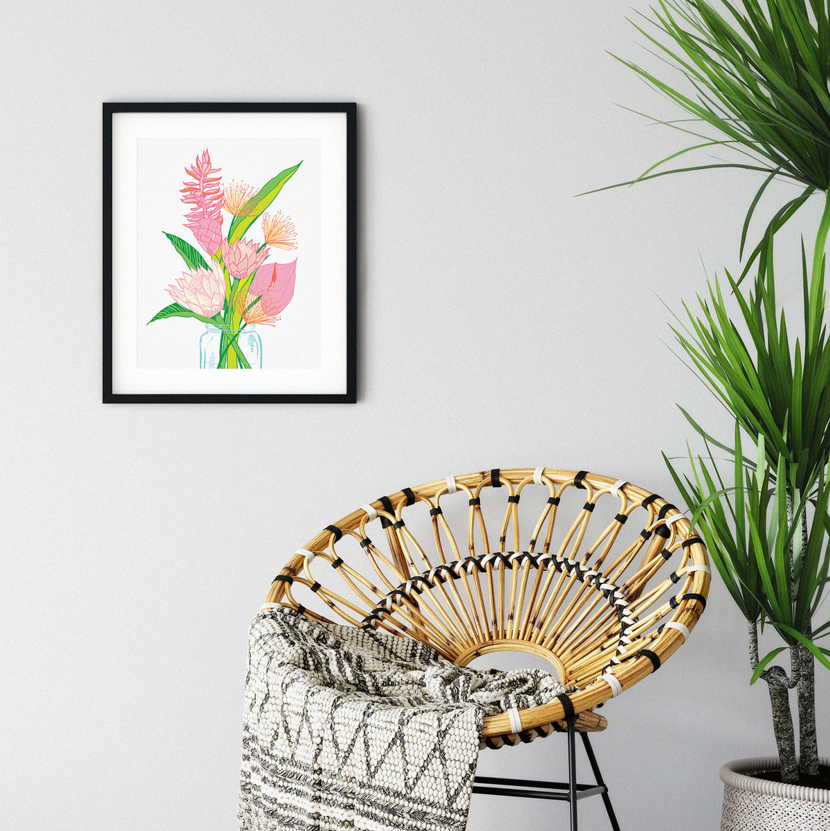 Protea Tropical Bouquet • Art Print
