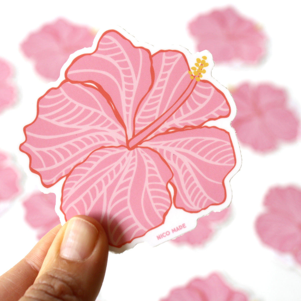 Pink Hibiscus • Sticker
